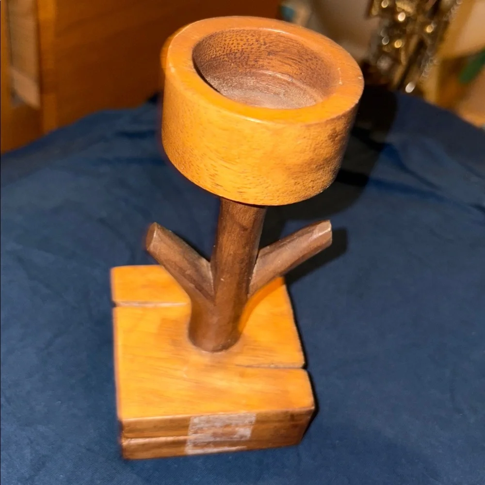 West Elm WOOD Candle Stick (votive)